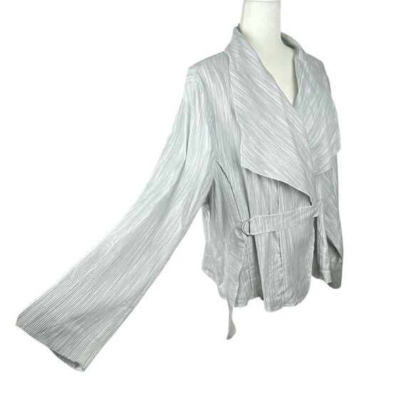 Lane Bryant Lightweight Striped Jacket Size 24 - Picture 2 of 14